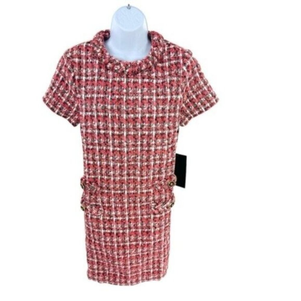 Tuckernuck NEW Magnolia Tweed Short Sleeve Crew Neck Jackie Mini Dress Size XXL - Picture 4 of 11